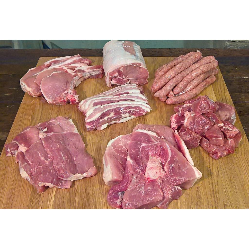 Colis de Viande de Porc élevé aux grains  10 kg Sous Vide en portions pour plus de confort!